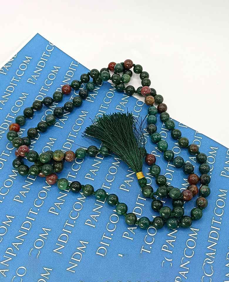 Blood Agate Mala - To Boost Fertility & Give Courage - Image 5