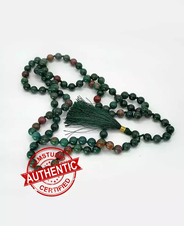 Blood Agate Mala - To Boost Fertility & Give Courage - Image 7
