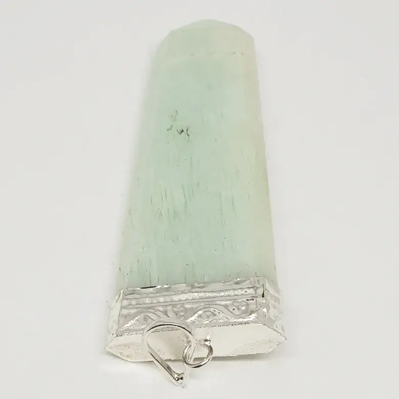 Blue Amazonite 7 Chakra Pencil Pendant - Image 7