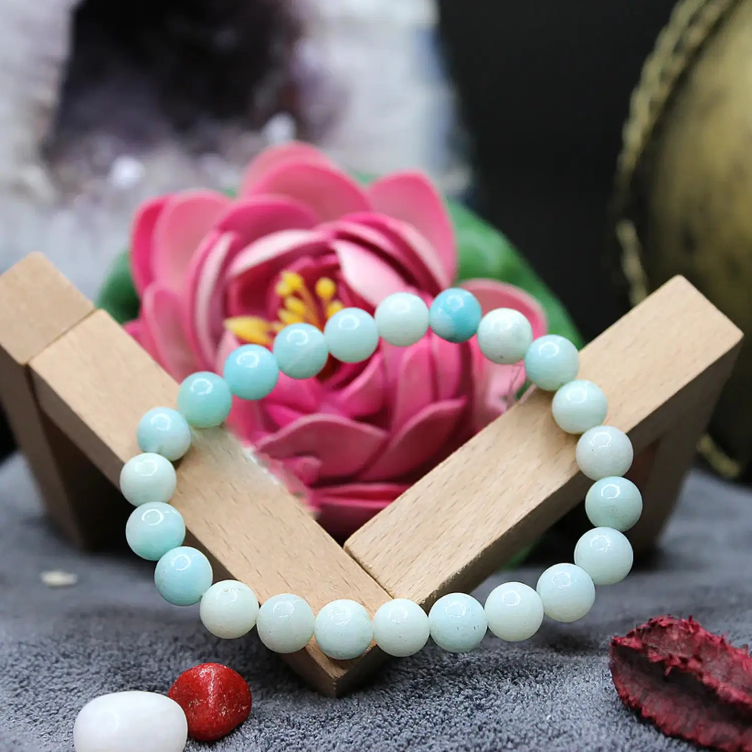 Blue Amazonite Bracelet - For Powerful and Inspiring Personality - Image 2