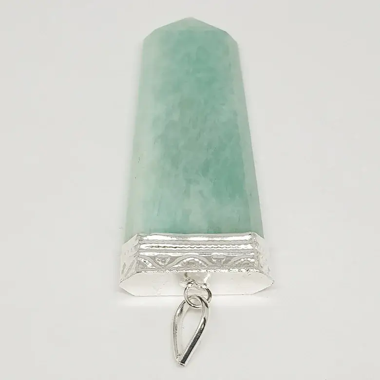 Blue Amazonite Om Pencil Pendant - Image 7