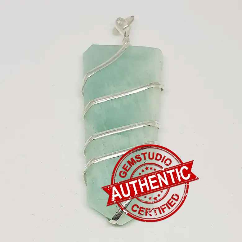 Blue Amazonite Spiral Pencil Pendant - Image 4