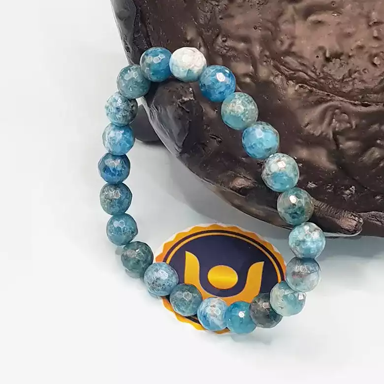 Blue Apatite Diamond Cut Bracelet - To Get Forecasting Ability - Image 6