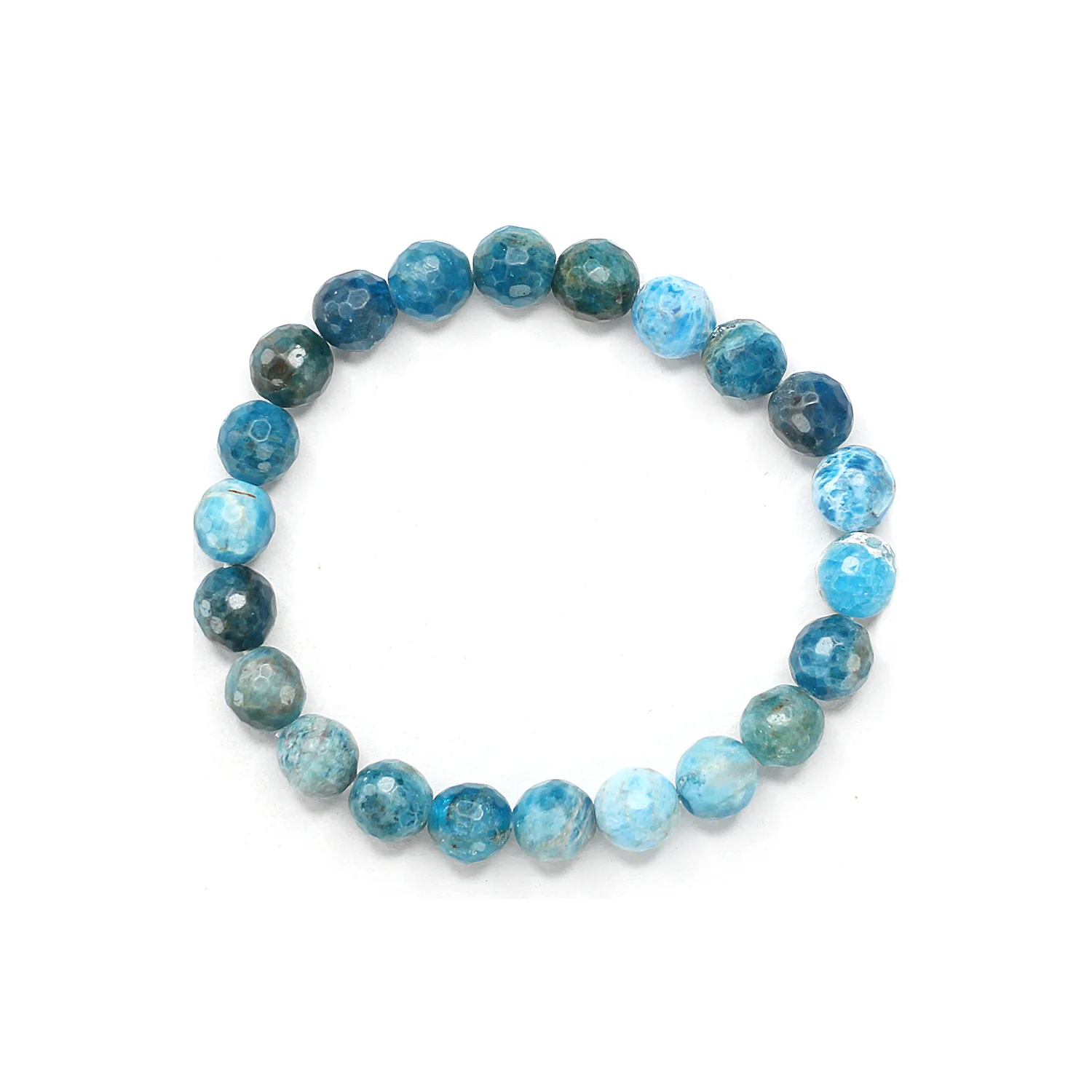 Blue Apatite Diamond Cut Bracelet - To Get Forecasting Ability - Image 8