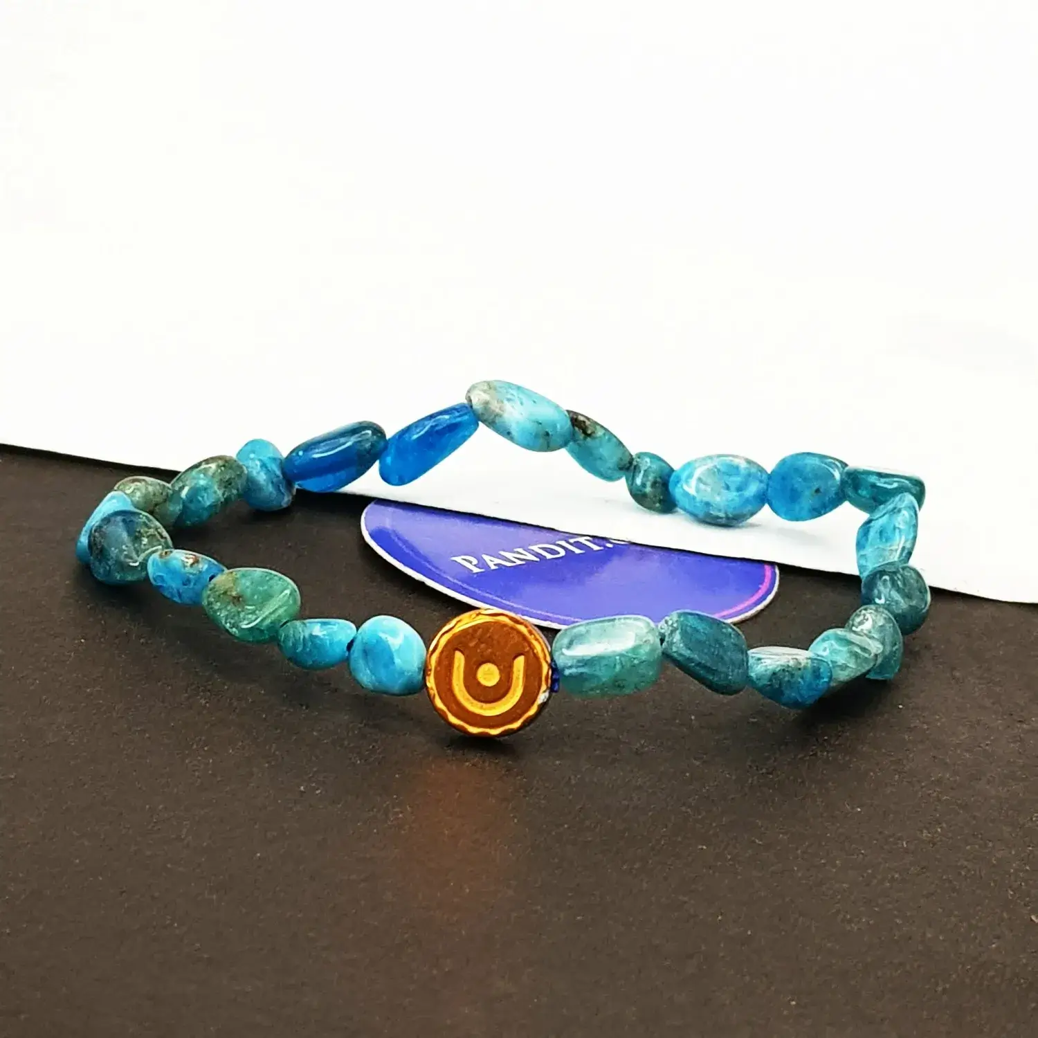 Blue Apatite Tumble Bracelet - For Wisdom and Intuition - Image 3