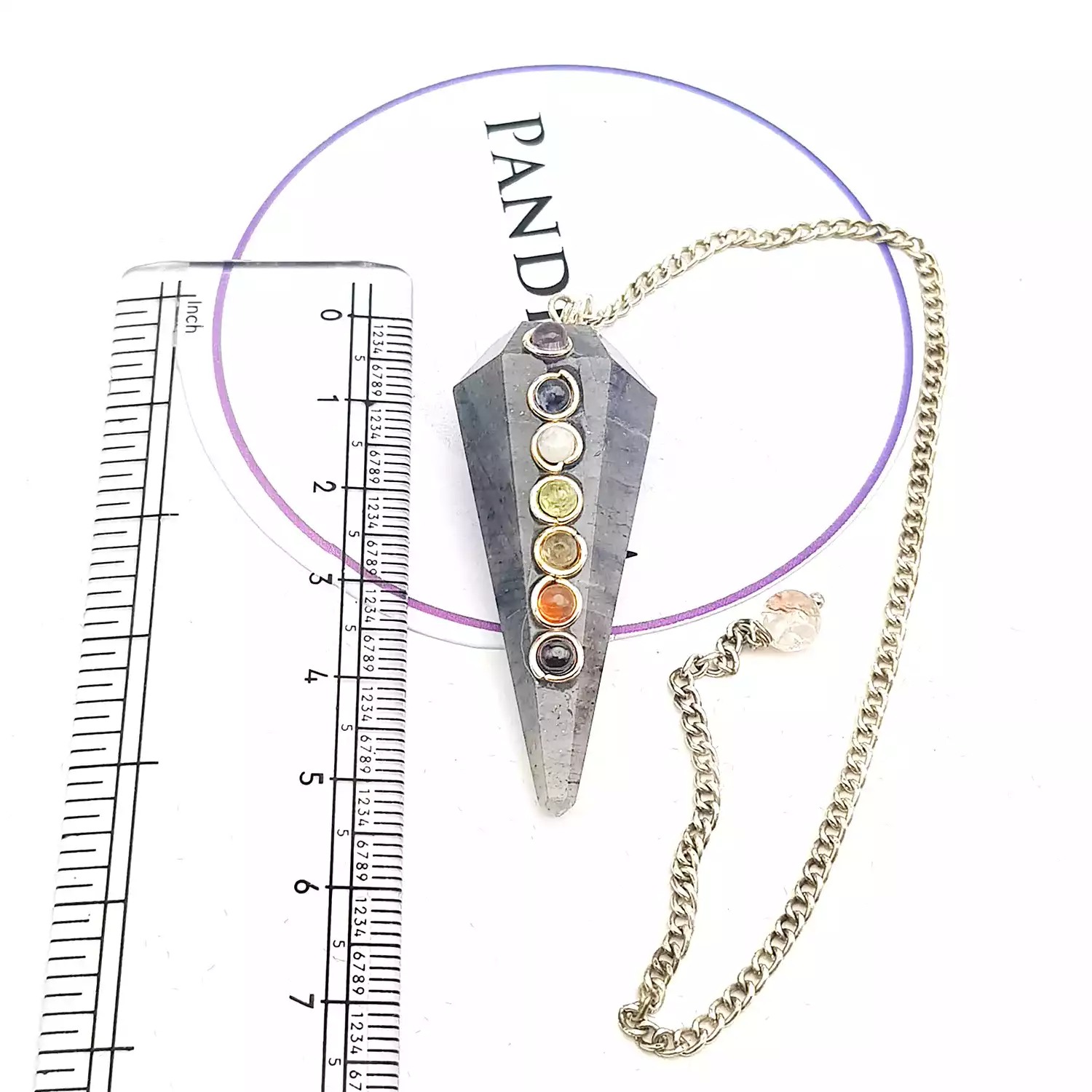 Blue Aventurine 7 Chakra Dowsing Pendulum - To Detect Allergies - Image 5