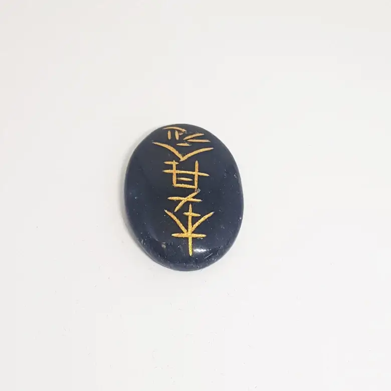 Blue Aventurine Reiki Symbol Healing Stones Set - For Positivity - Image 6