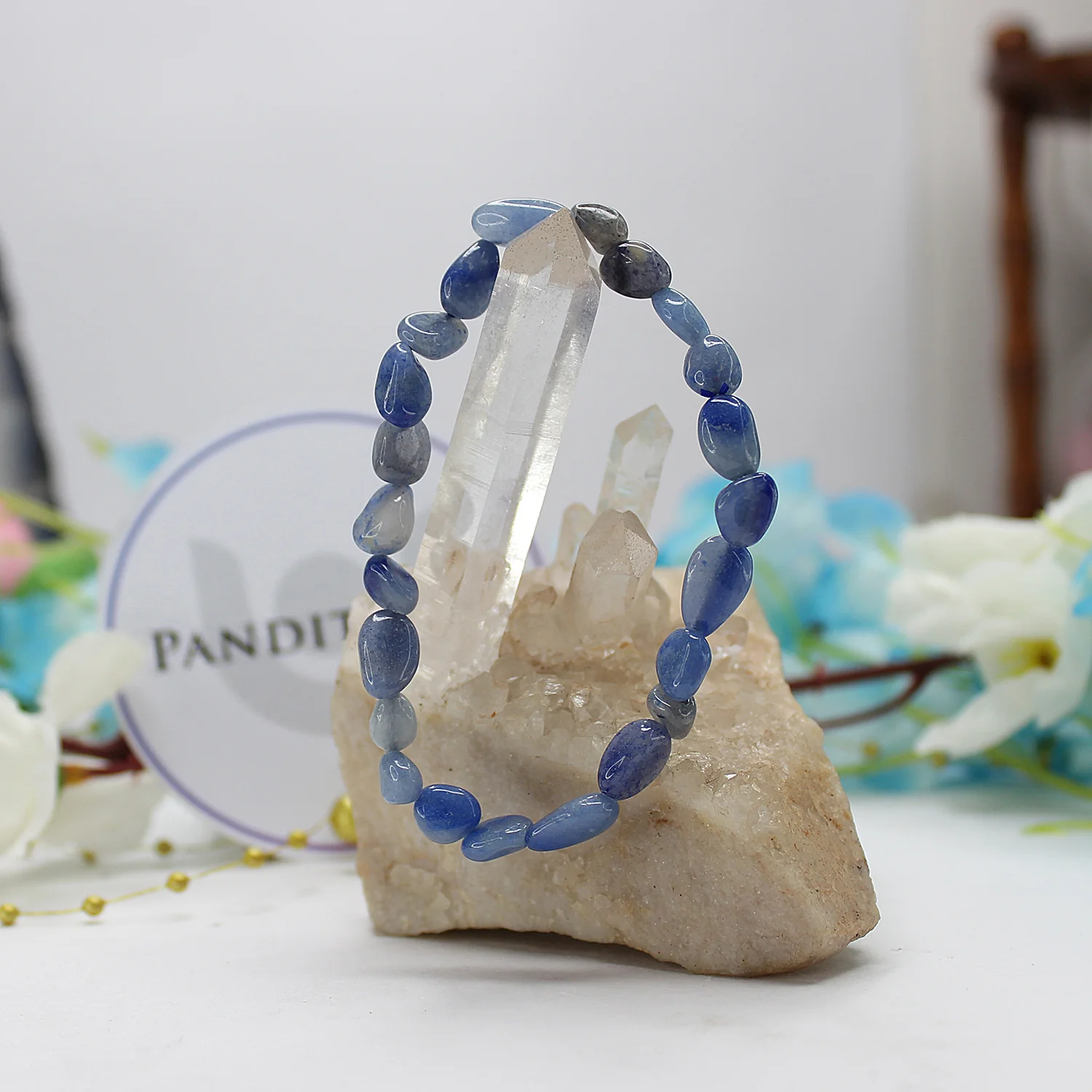 Blue Aventurine Tumble Bracelet - To Cure Stress & Irritation