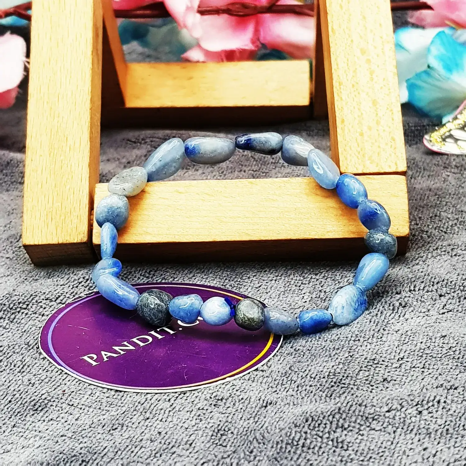 Blue Aventurine Tumble Bracelet - To Cure Stress & Irritation - Image 2
