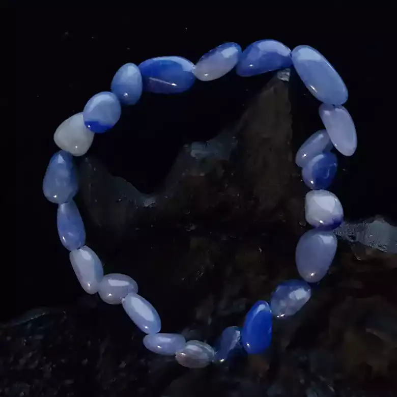 Blue Aventurine Tumble Bracelet - To Cure Stress & Irritation - Image 4