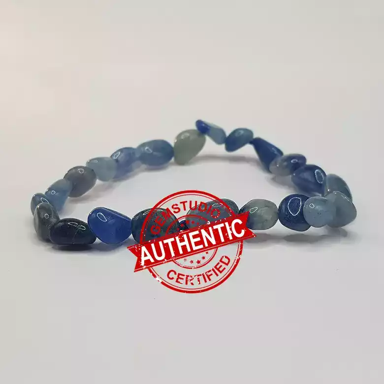Blue Aventurine Tumble Bracelet - To Cure Stress & Irritation - Image 6