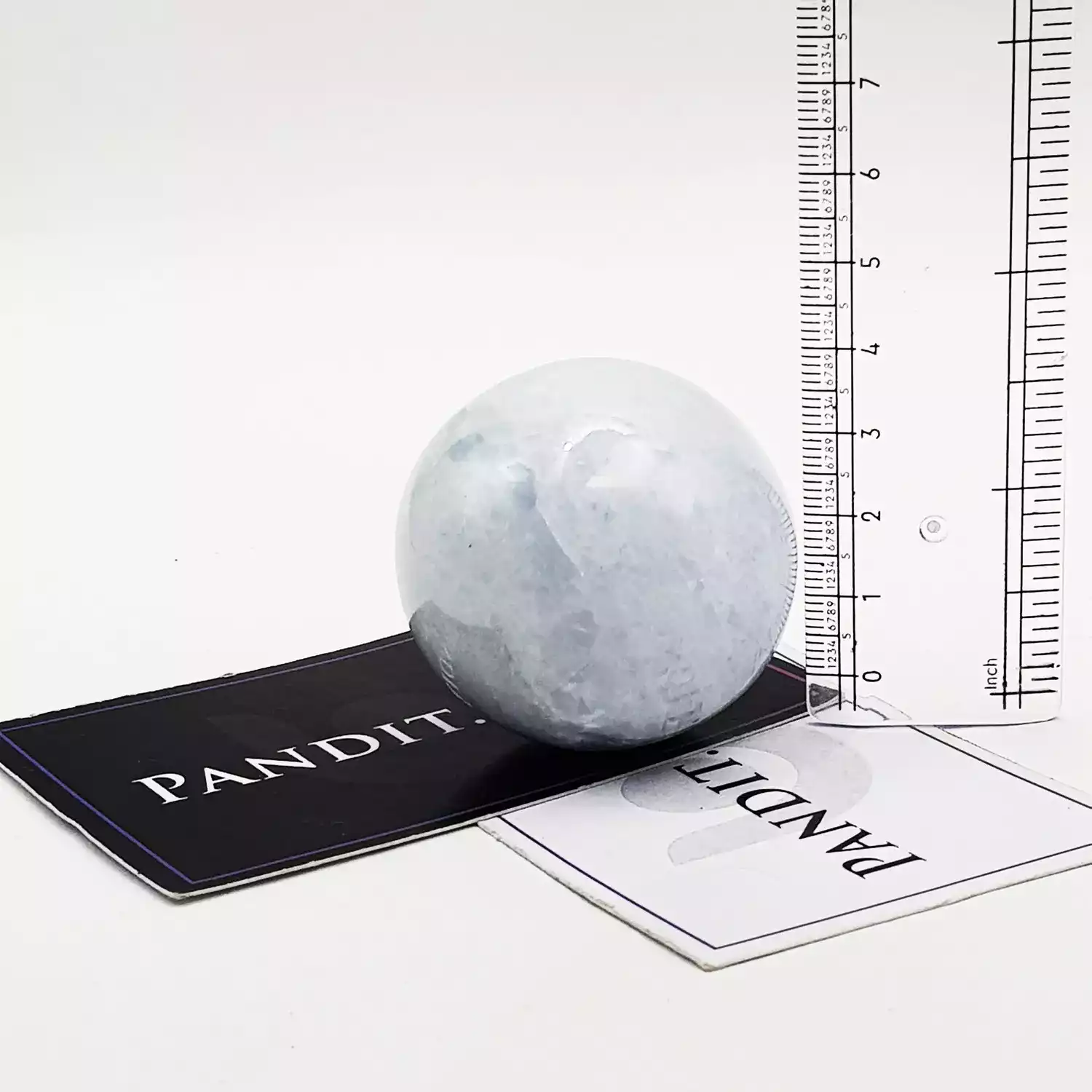 Blue Calcite Crystal Ball - For Comfort & Emotional Relief - Image 3