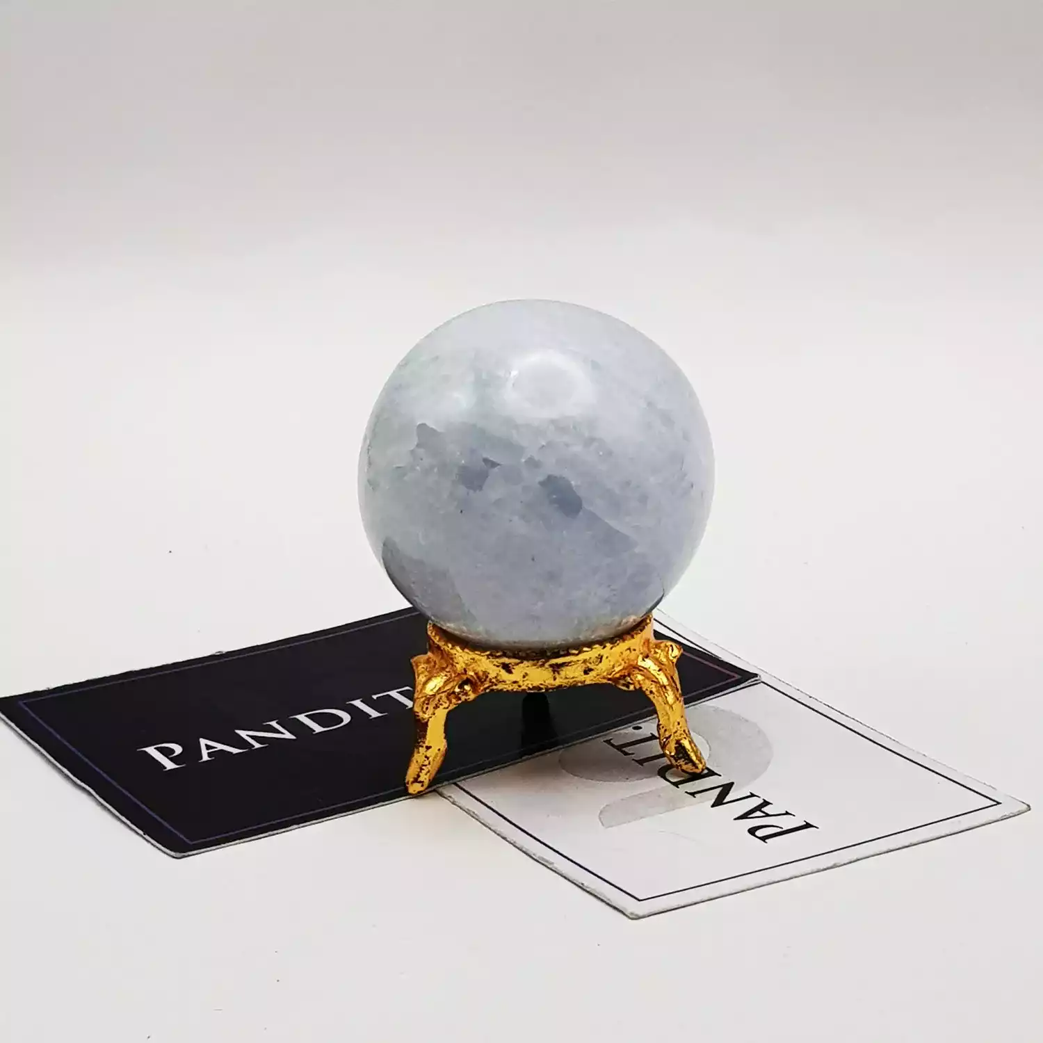Blue Calcite Crystal Ball - For Comfort & Emotional Relief - Image 4