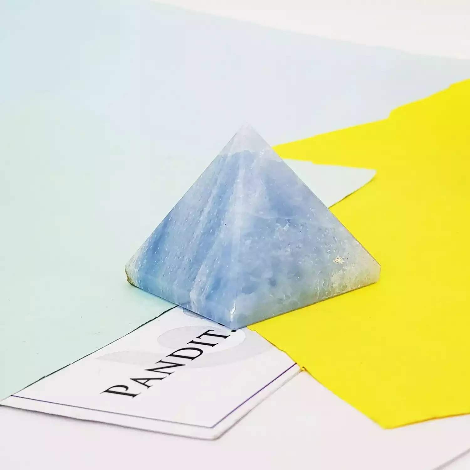 Blue Calcite Crystal Pyramid - Image 3