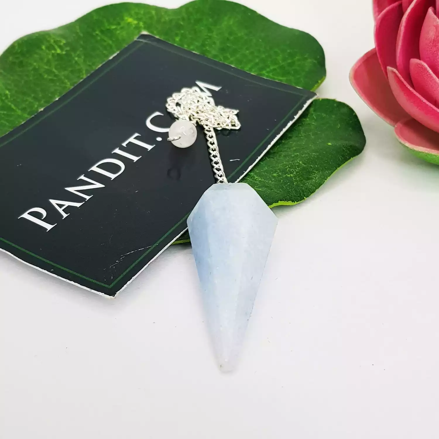 Blue Calcite Dowsing Pendulum - Image 2