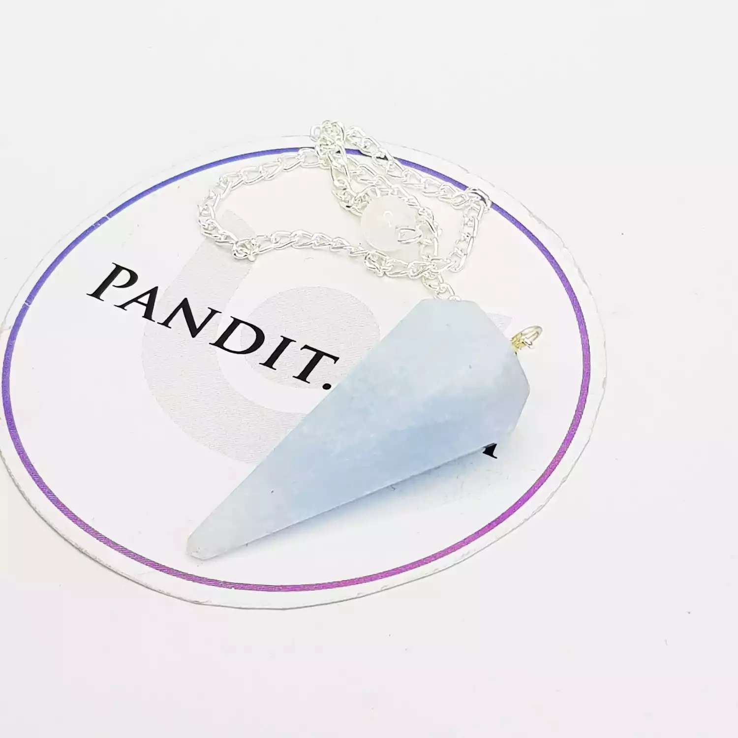 Blue Calcite Dowsing Pendulum - Image 3
