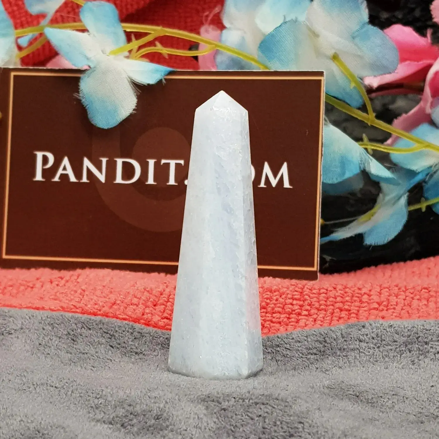 Blue Calcite Pencil Tower Point - Image 2