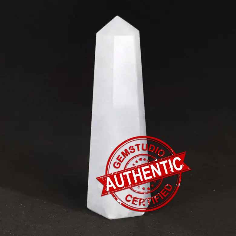 Blue Calcite Pencil Tower Point - Image 7