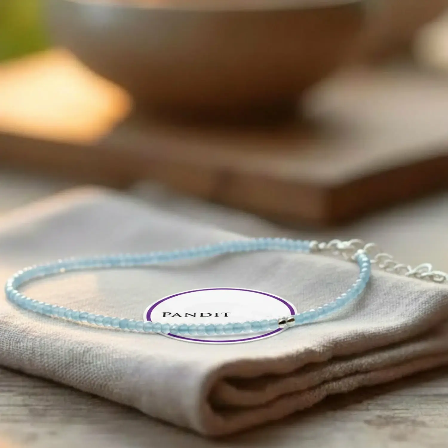 Blue Chalcedony Anklet