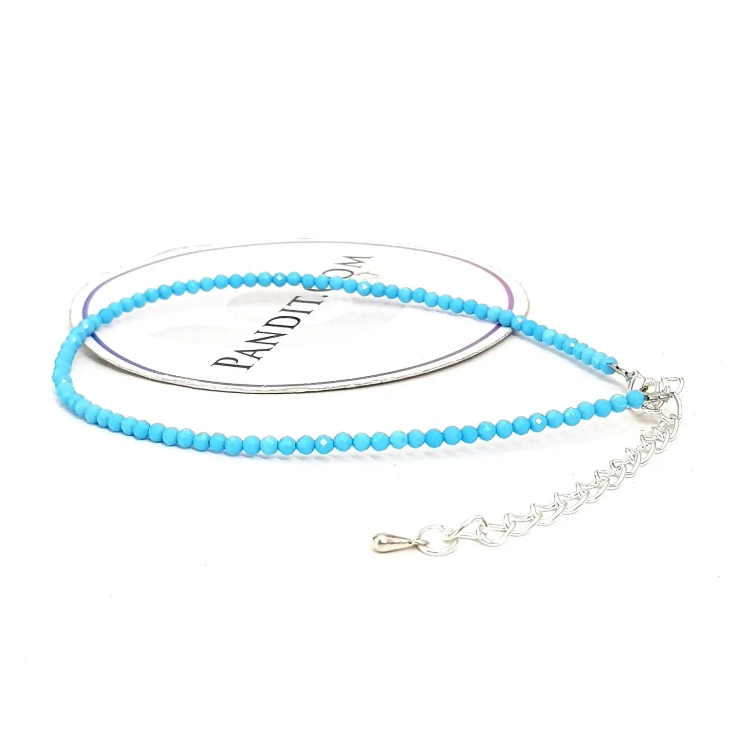 Blue Magnesite Turquoise Anklet - Image 2