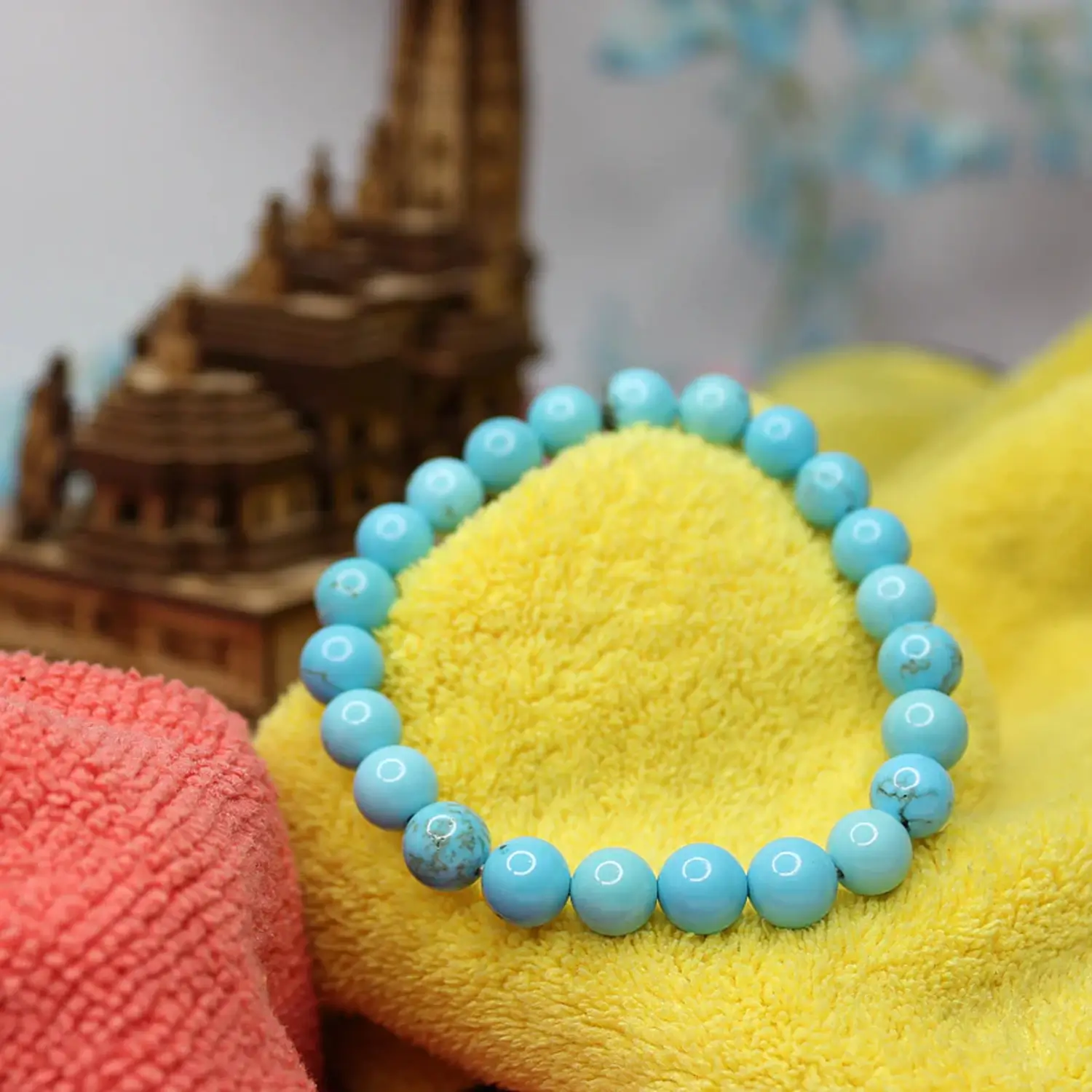 Blue Magnesite Turquoise Bracelet - For Astrologers & Occultists - Image 4