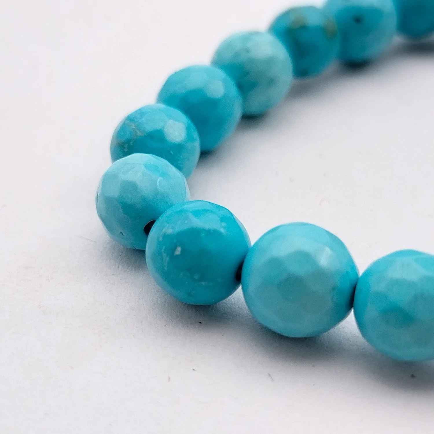 Blue Magnesite Turquoise Diamond Cut Bracelet - For Multiple Gains - Image 6