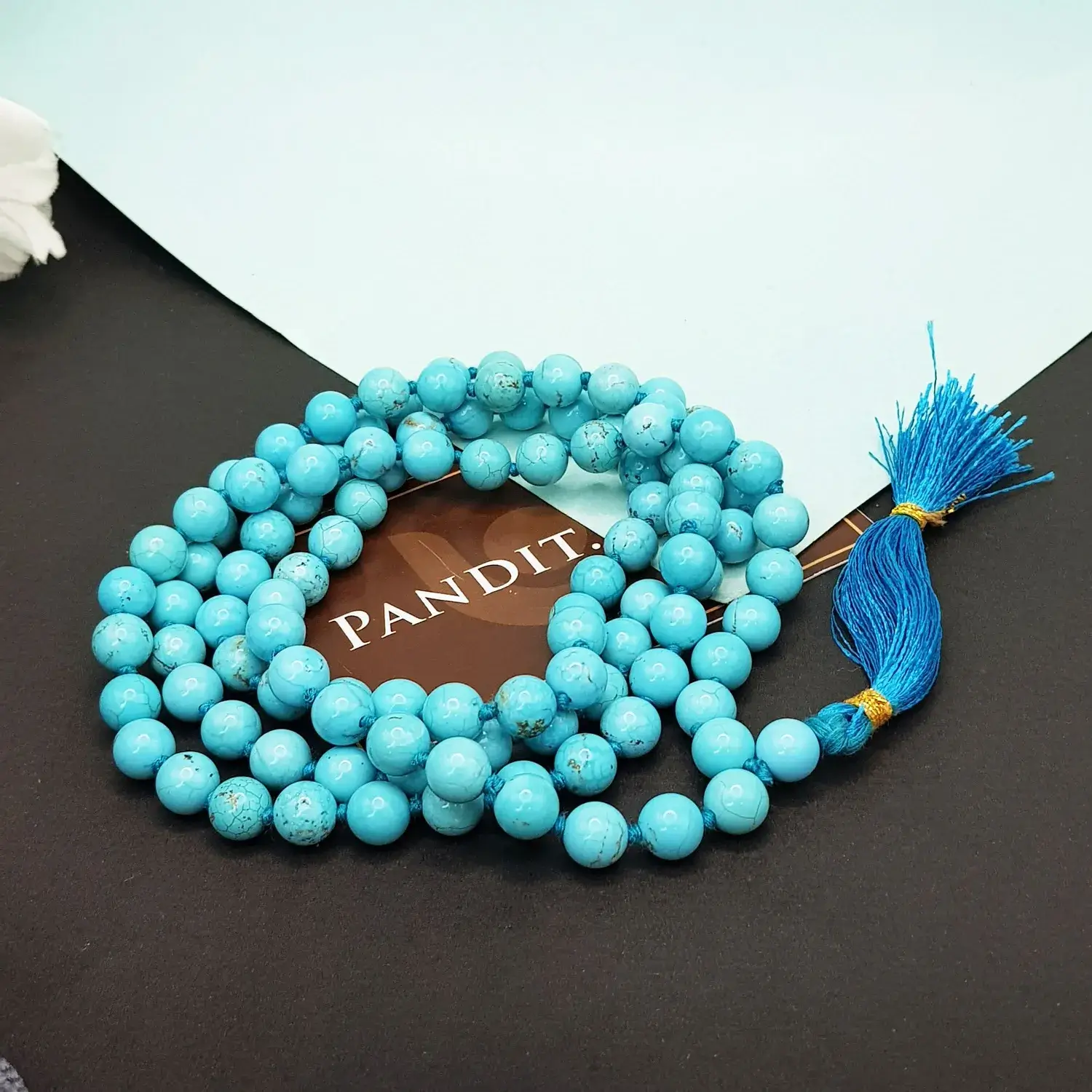 Blue Magnesite Turquoise Mala - For Success in Everything - Image 3