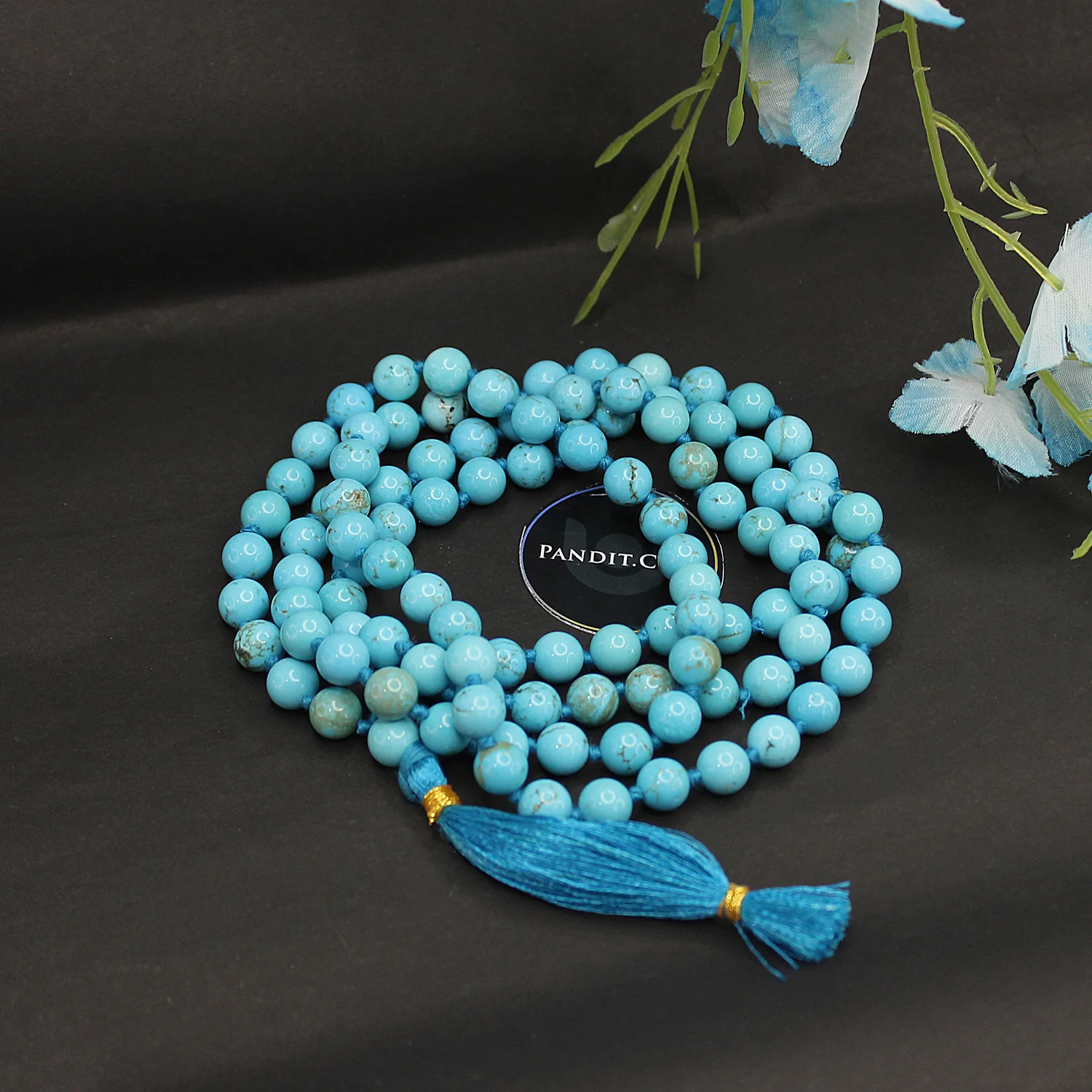 Blue Magnesite Turquoise Mala - For Success in Everything - Image 4