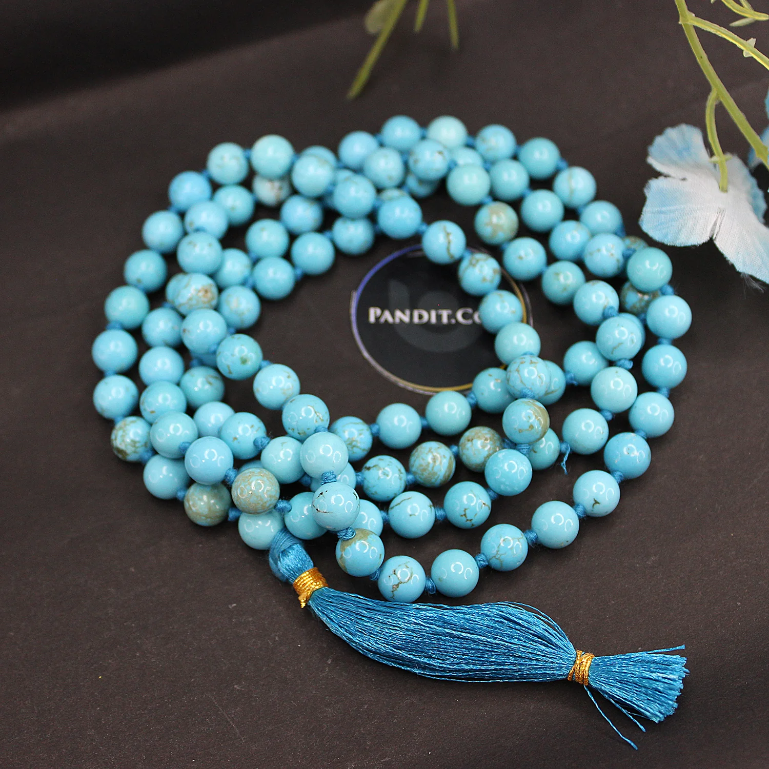 Blue Magnesite Turquoise Mala - For Success in Everything - Image 5