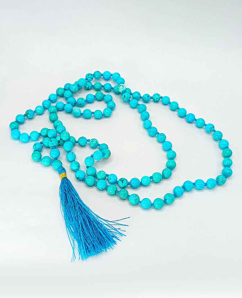 Blue Magnesite Turquoise Mala - For Success in Everything - Image 6