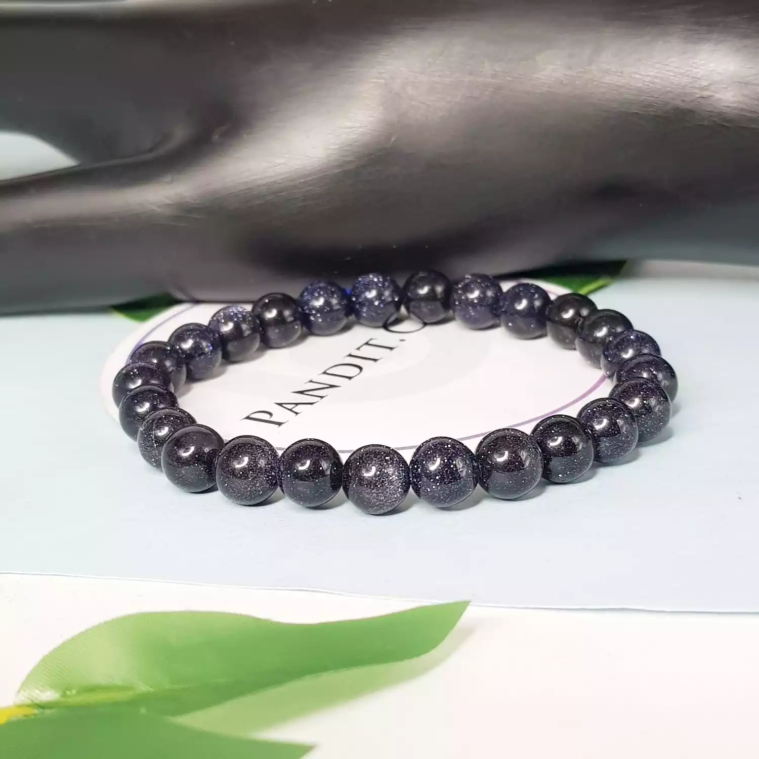 Blue Sunstone Bracelet - For Spiritual Protection & Wisdom - Image 2