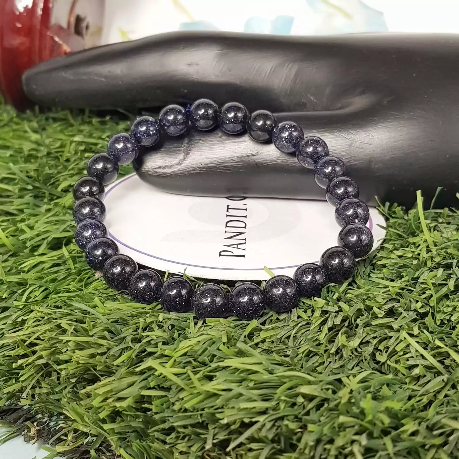 Blue Sunstone Bracelet - For Spiritual Protection & Wisdom - Image 3