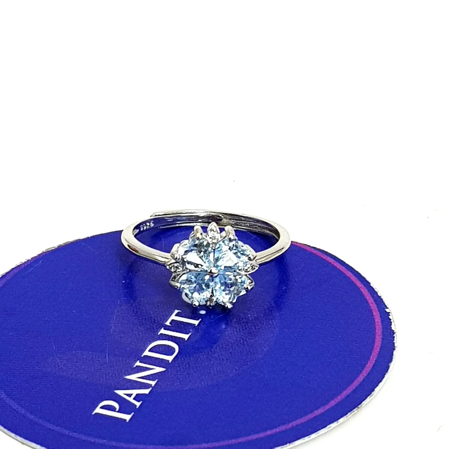 Blue Topaz Adjustable Ring - Image 6