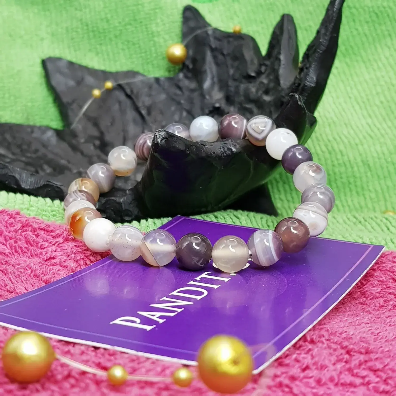 Botswana Agate Bracelet - To Be Artistic and Creative - Image 2