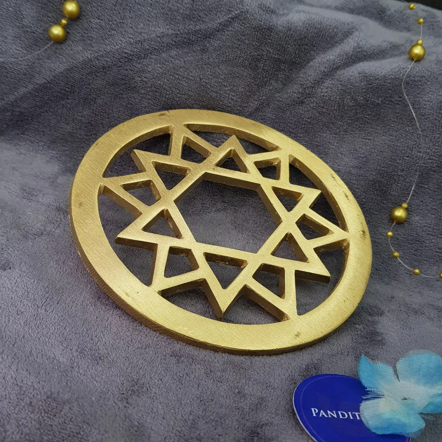 Brass Round Star For North-east Direction