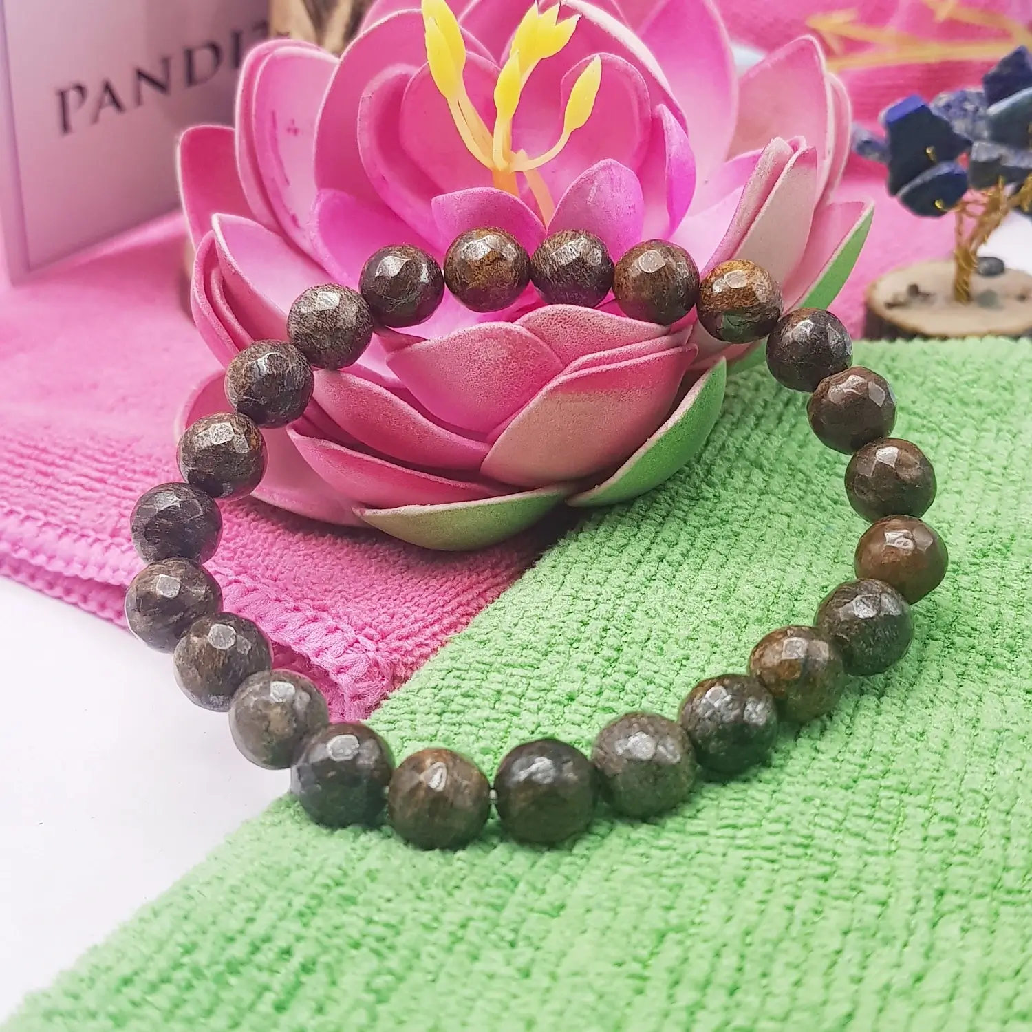 Bronzite Diamond Cut Bracelet - To Improve Financial Condition