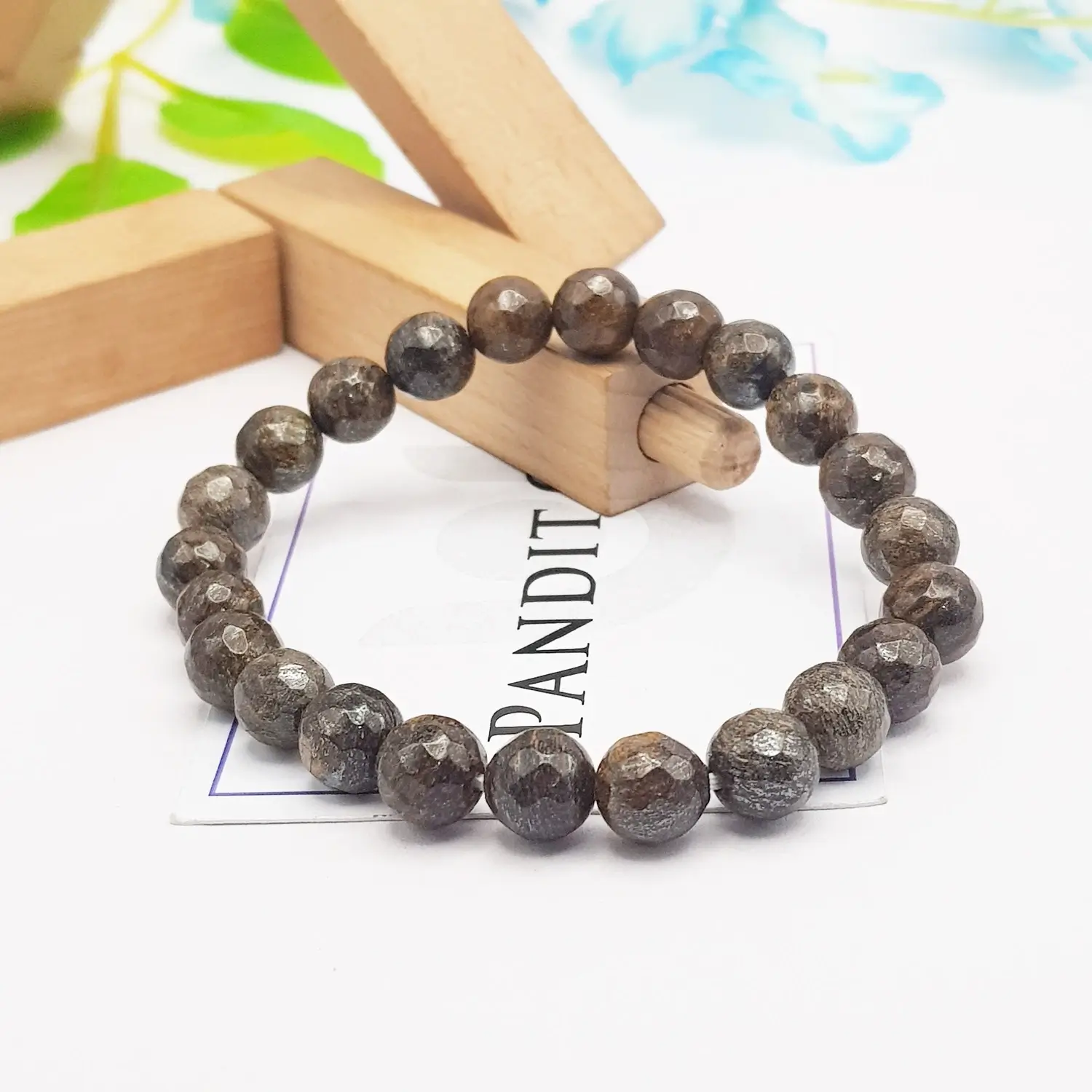Bronzite Diamond Cut Bracelet - To Improve Financial Condition - Image 2