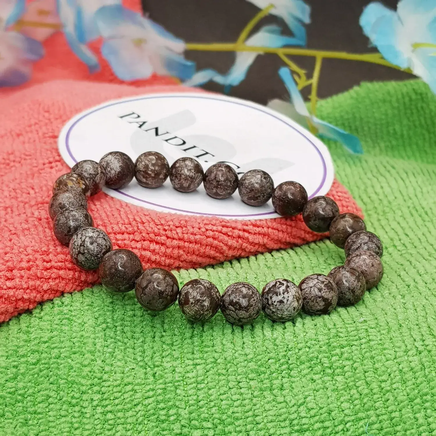 Brown Snowflake Obsidian Bracelet - For Finance Stability - Image 2