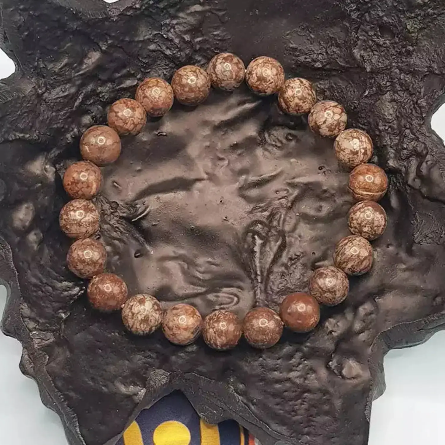 Brown Snowflake Obsidian Bracelet - For Finance Stability - Image 4