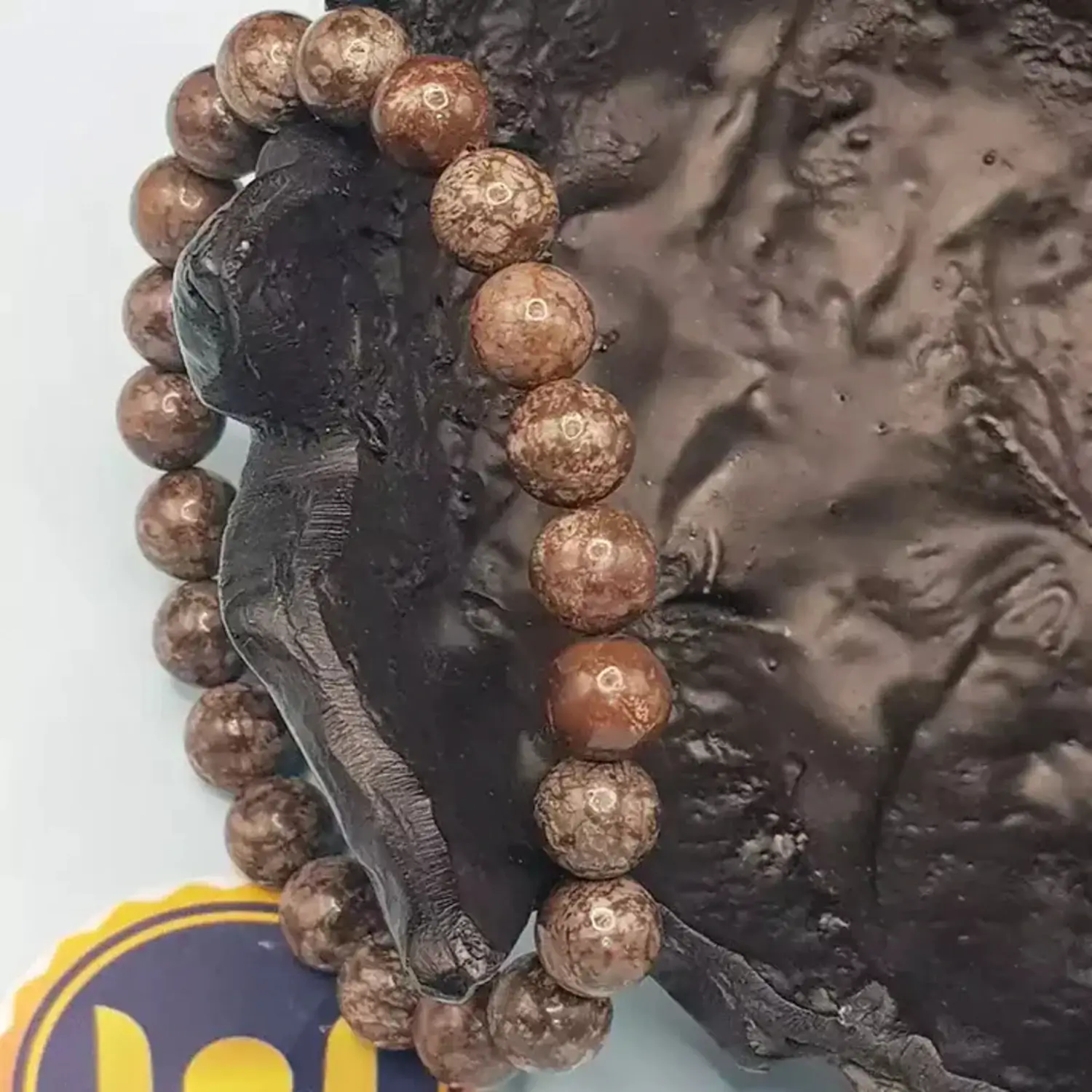 Brown Snowflake Obsidian Bracelet - For Finance Stability - Image 5