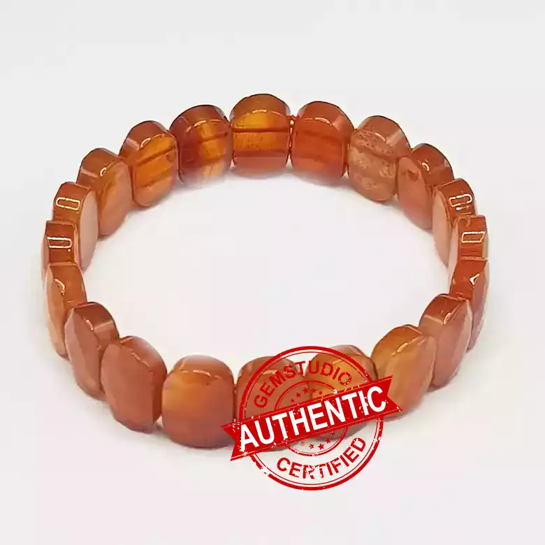 Carnelian Oval Faceted Bracelet - To Boost Energy & Clear Debts - Image 11
