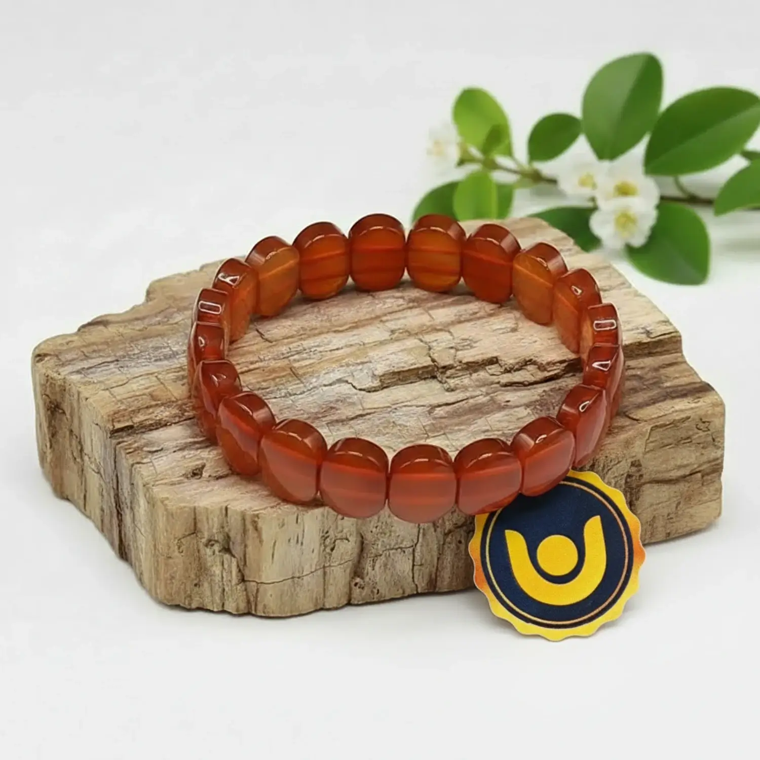Carnelian Oval Faceted Bracelet - To Boost Energy & Clear Debts - Image 3