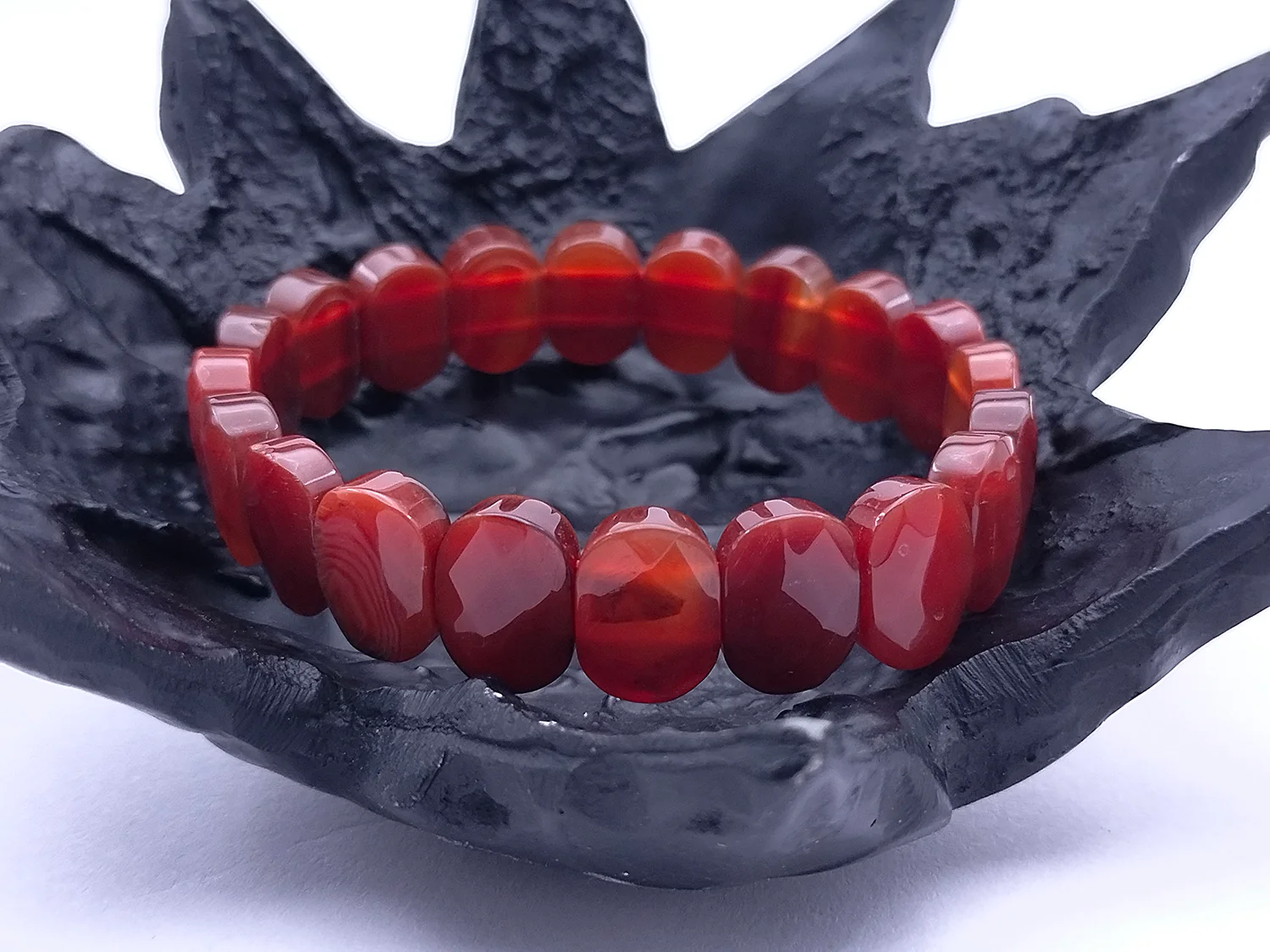 Carnelian Oval Faceted Bracelet - To Boost Energy & Clear Debts - Image 6
