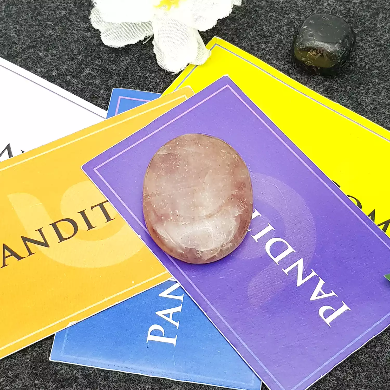 Cherry Quartz Worry Stone - To Boost Energy & Positivity - Image 2