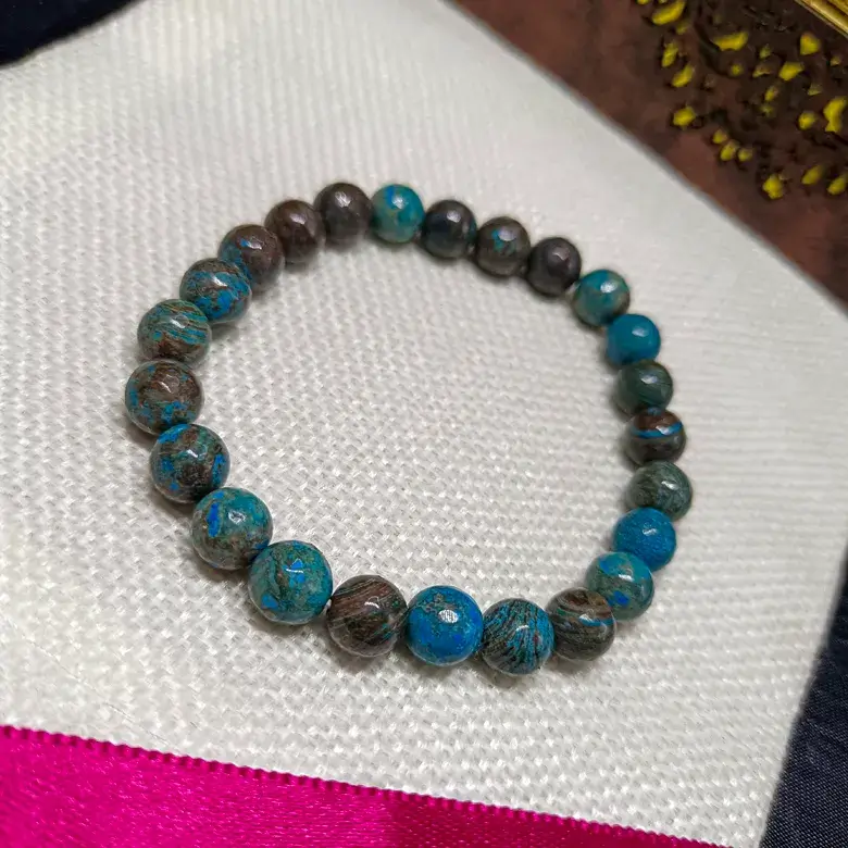 Chrysocolla Diamond Cut Bracelet - To Attracts True Love - Image 4