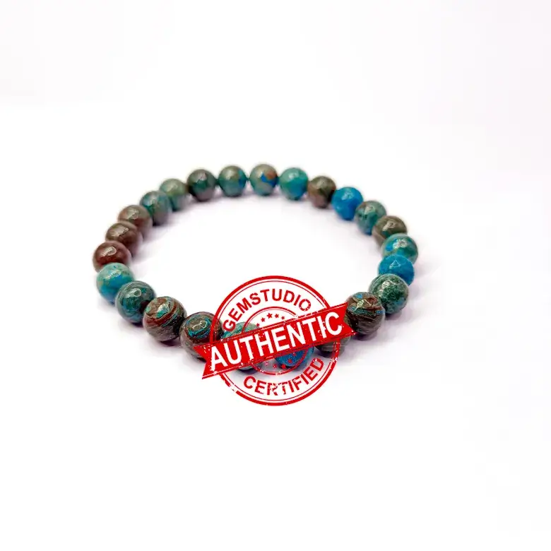 Chrysocolla Diamond Cut Bracelet - To Attracts True Love - Image 7