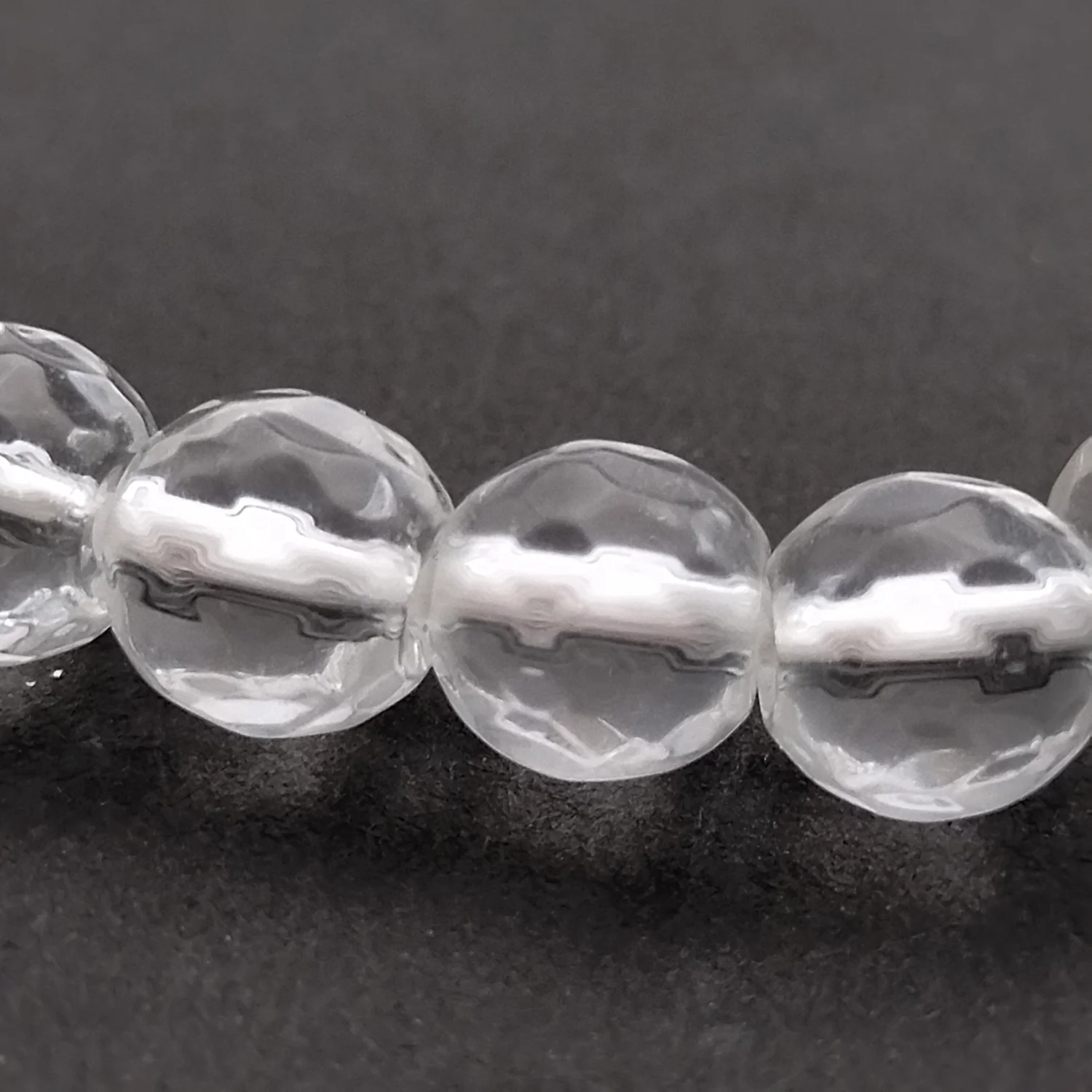 Clear Diamond Cut Glass Bracelet - For Concentrate & Calmness - Image 5