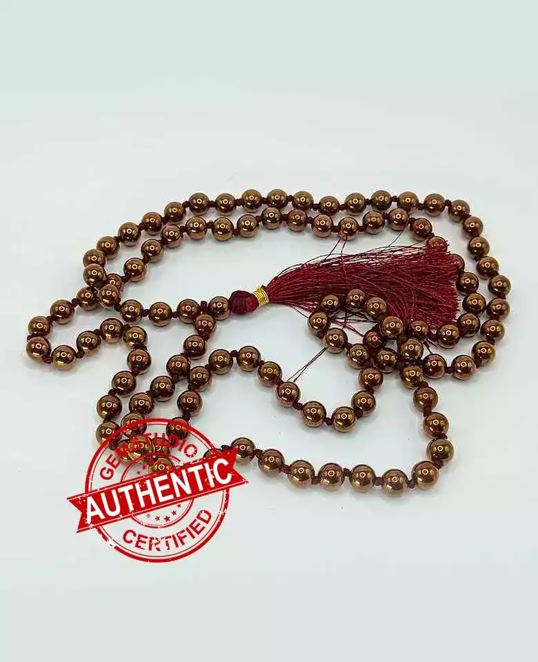 Copper Hematite Mala - To Clear Debts and Increase Honour - Image 5