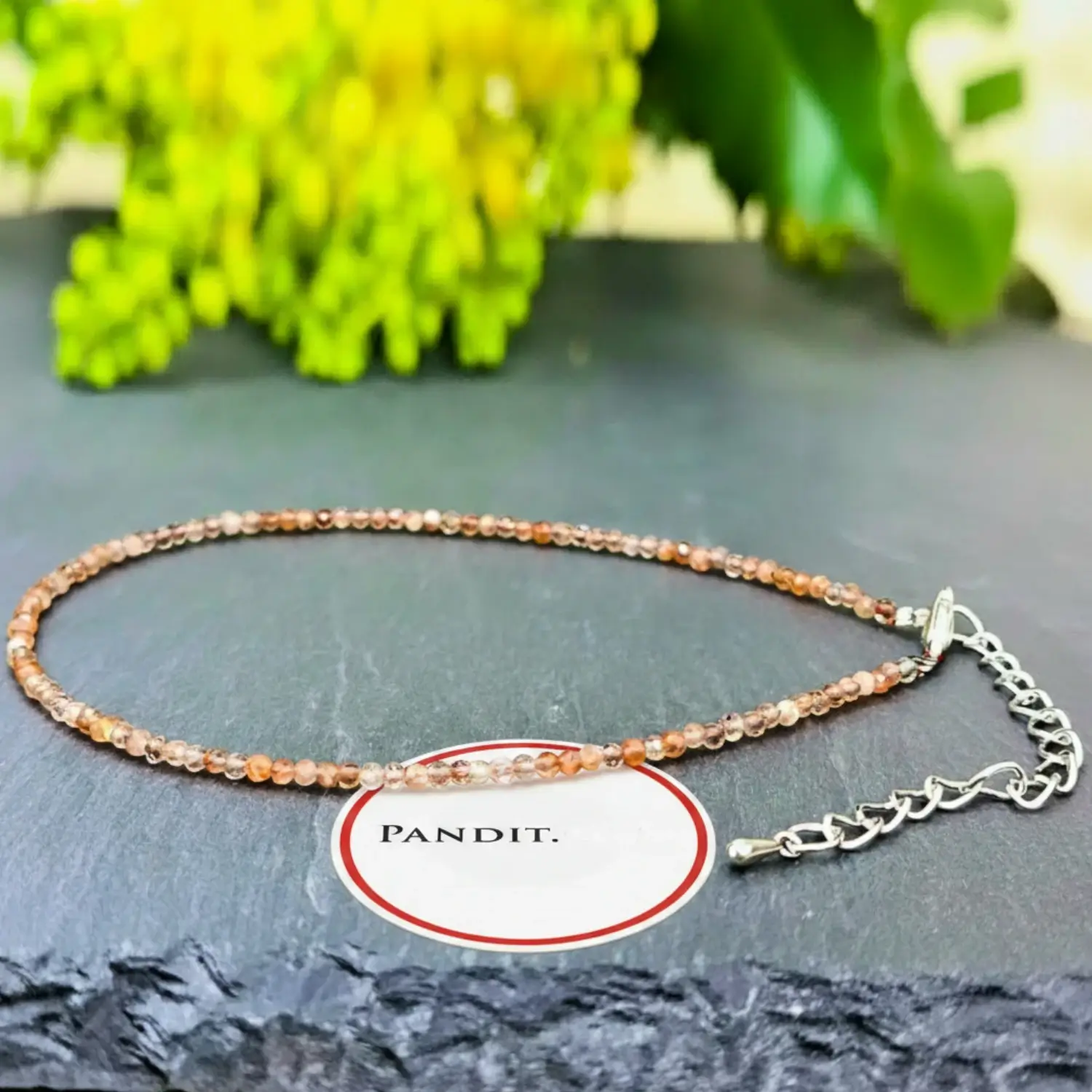 Copper Rutilated Quartz Anklet