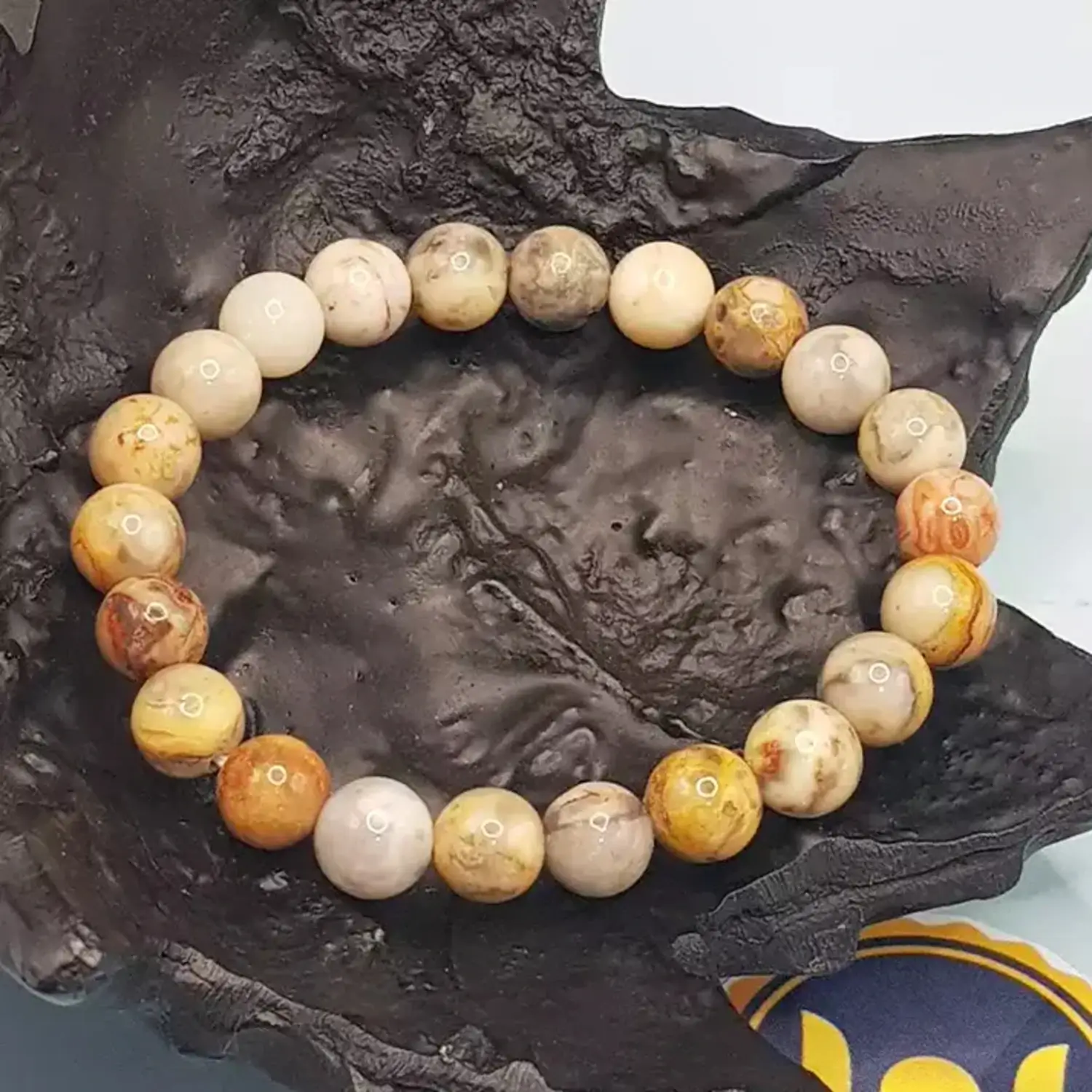 Crazy Lace Agate Bracelet - For Mental Peace and Happiness - Image 5